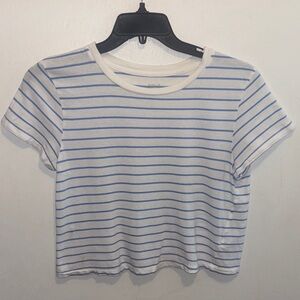 Universal Thread Blue and White Striped Tee